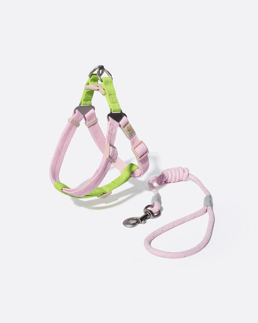 Soft Move Light Step-in Harness and Leash Set - Sakura